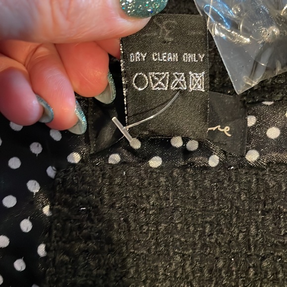 Twenty One Jacket Black White Sparkle Chic Small Crop Bolero - Picture 6 of 12